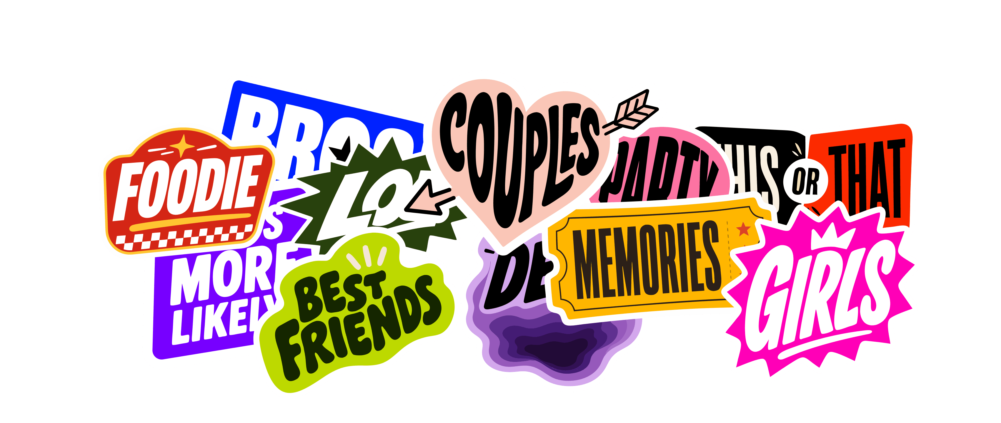 Who Knows You Best quiz stickers